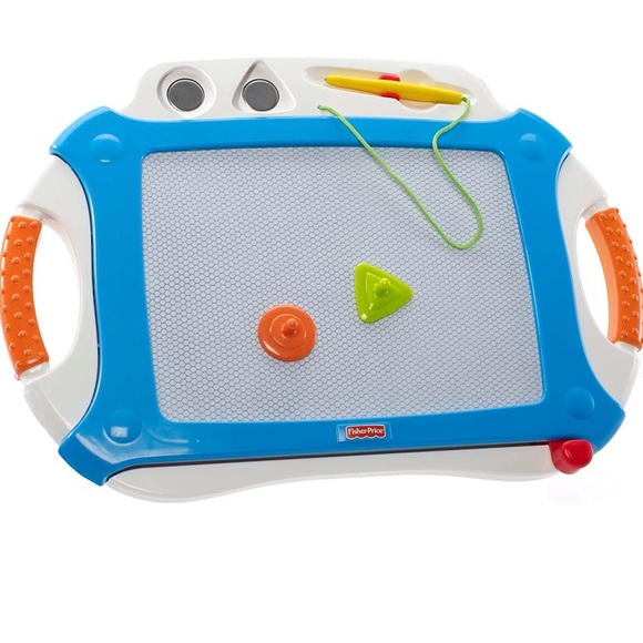 Fisher-Price Classic Doodler with 2 Stampers Blue Orange - Picture 3 of 10